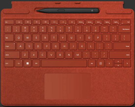 日本マイクロソフト 8X8-00039 Surface Pro 8/X 用 スリム ペン 2付き Signature キーボード (ポピーレッド)