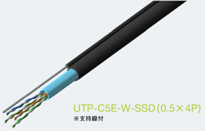 楽天市場】関西通信電線 UTP-C5E-W-SSD 屋外用 Cat5e LANケーブル 100m  