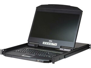 ATEN CL3108NXJJL PS/2-USB�Ή� 8�|�[�gVGA �V���O���X���C�h ���C�h�X�N���[��LCD KVM�h�����[/�����O���[��