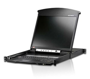 ATEN KL1516AiMJJL 17�C���`LCD �f���A���X���C�h 16�|�[�g Over IP Cat5 KVM�h�����[ �����O���[��