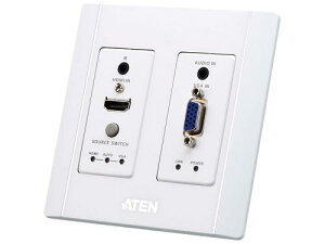 ATEN VE2812AUST HDMI  VGA HDBaseT�g�����X�~�b�^�[�iUS�E�H�[���v���[�g�APOH�^�C�v�A�z���C�g�j