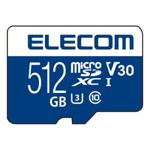 ELECOM MF-MS512GU13V3R microSDXCJ[h/f[^T[rXt/rfIXs[hNXΉ/UHS-I U3E80MB/sE512GB
