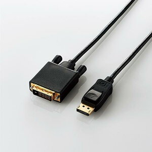 ELECOM CAC-DPDVI10BK �ϊ��P�[�u��/DisplayPort - DVI/1.0m/�u���b�N