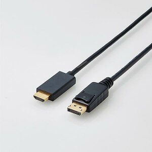 ELECOM CAC-DPHDMI10BK ϊP[u/DisplayPort - HDMI/1.0m/ubN