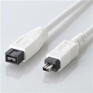 ELECOM IE-941WH IEEE1394b/FireWire�P�[�u�� 9pin-4pin/1.0m