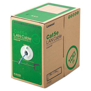 ELECOM LD-CT2/BU100/RS RoHSΉLANP[u/CAT5E/100m/u[/ȈՃpbP[W