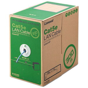 ELECOM LD-CT2/BU300/RS RoHSΉLANP[u/CAT5E/300m/u[/ȈՃpbP[W