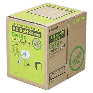 ELECOM LD-CT2/BU300YR RoHSΉLANP[u/CAT5E/300m/u[/ȈՃpbP[W/dl