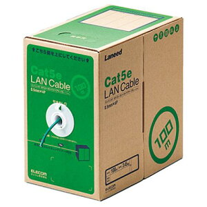 ELECOM LD-CT2/DG100/RS RoHSΉLANP[u/CAT5E/100m/_[NO[/ȈՃpbP[W