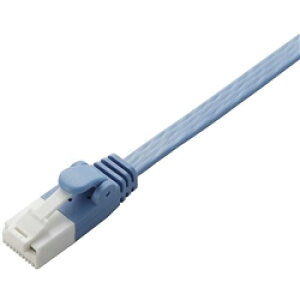 ELECOM LD-GFT/BU100 EU RoHS�w�ߏ��� �c���܂�h�~�t���b�gLAN�P�[�u��(Cat6)/10.0m/�u���[