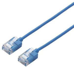 ELECOM LD-GPASS/BU10 LAN�P�[�u��/CAT6A/�X�[�p�[�X����/10m/�u���[