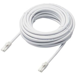 ELECOM LD-GPAT/WH10/RS LAN�P�[�u��/CAT6A�Ή�/EU RoHS�w�ߏ���/�ܐ܂�h�~/�ȈՃp�b�P�[�W�d�l/10m/������/�z���C�g