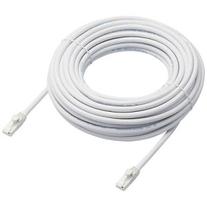 ELECOM LD-GPAT/WH15/RS LANP[u/CAT6AΉ/EU RoHSwߏ/ܐ܂h~/ȈՃpbP[Wdl/15m//zCg