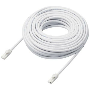 ELECOM LD-GPAT/WH20/RS LANP[u/CAT6AΉ/EU RoHSwߏ/ܐ܂h~/ȈՃpbP[Wdl/20m//zCg