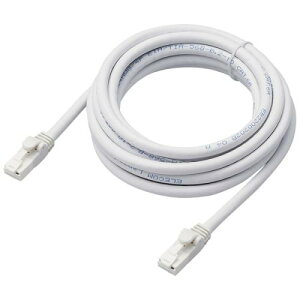 ELECOM LD-GPAT/WH3/RS LANP[u/CAT6AΉ/EU RoHSwߏ/ܐ܂h~/ȈՃpbP[Wdl/3m//zCg