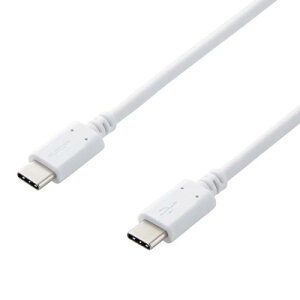 ELECOM MPA-CC20PNWH �X�}�z�E�^�u���b�g�pUSB�P�[�u��/USB(C-C)/�X�^���_�[�h/USB Power Delivery�Ή�/�F�ؕi/2.0m/�z���C�g