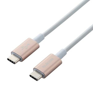 ELECOM MPA-CCPS10PNGD �X�}�z�E�^�u���b�g�pUSB�P�[�u��/USB(C-C)/�����ϋv/USB Power Delivery�Ή�/�F�ؕi/1.0m/�S�[���h