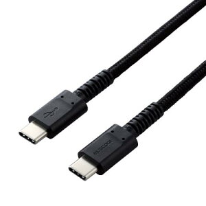 ELECOM MPA-CCS03PNBK �X�}�z�E�^�u���b�g�pUSB�P�[�u��/USB(C-C)/���ϋv/USB Power Delivery�Ή�/�F�ؕi/0.3m/�u���b�N