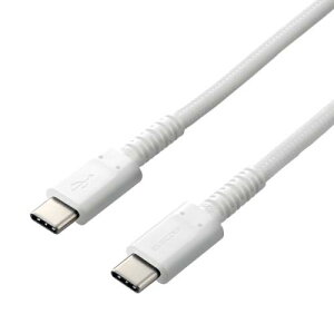 ELECOM MPA-CCS20PNWH �X�}�z�E�^�u���b�g�pUSB�P�[�u��/USB(C-C)/���ϋv/USB Power Delivery�Ή�/�F�ؕi/2.0m/�z���C�g
