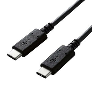 ELECOM U2C-CC05NBK2 USB2.0P[u/C-C^Cv/Fؕi/USB Power DeliveryΉ/3Ao/0.5m/ubN