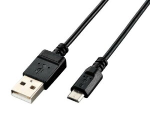 ELECOM U2C-JAMB09BK microUSB�P�[�u��/USB2.0/�G�R�p�b�P�[�W/0.9m/�u���b�N