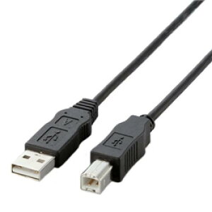 ELECOM USB2-ECO10 EU AB^Cv/RoHSwߏUSBP[u AB^Cv/1.0m(ubN)