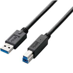 ELECOM USB3-AB20BK/RS EU RoHS�w�ߏ��� USB3.0�P�[�u��(A-B)/2.0m/�u���b�N