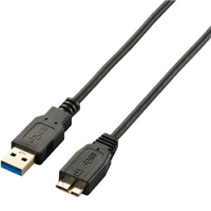 ELECOM USB3-AMBX10BK ɍUSB3.0P[u(A-microB)/1.0m/ubN