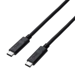 ELECOM USB3-CCP10NBK USB3.1P[u/Gen2/C-C^Cv/Fؕi/USB Power DeliveryΉ/3Ao/1.0m/ubN