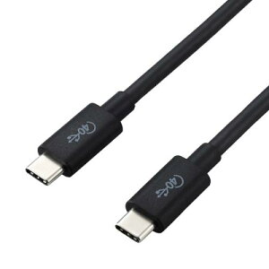 ELECOM USB4-CC5P08BK USB4P[u/C-C^Cv/Fؕi/USB Power DeliveryΉ/40Gbps/0.8m/ubN