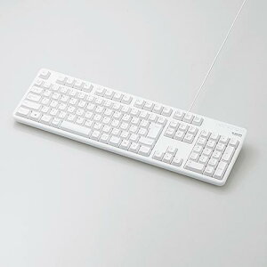 ELECOM TK-FCM104WH �L���L�[�{�[�h/�����u������/�t���T�C�Y/�z���C�g