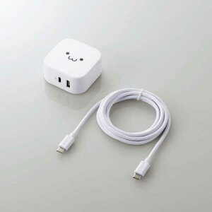 ELECOM MPA-ACCP21WF AC[d/X}zE^ubgp/USB Power Delivery/20W+12W/USB-C1|[g/USB-A1|[g/P[u/1.5m/zCgtFCX