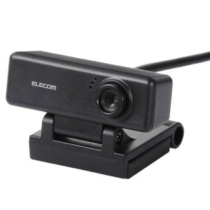 ELECOM UCAM-C310FBBK PC Web�J����/100����f/�}�C�N����/�����׃K���X�����Y/�u���b�N