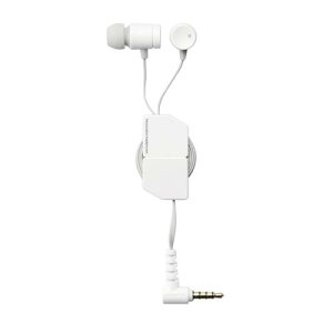 ELECOM EHP-FR10CMWH ステレオイヤホン/カナル型/φ3.5mm/マイク付/FAST MUSIC/FR10CM/9.2mmドライバー/巻取/ホワイト