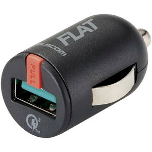ELECOM MPA-CCUQ03BK �V�K�[�`���[�W���[/1USB�|�[�g/�R���p�N�g/Quick Charge 3.0�Ή�/�u���b�N
