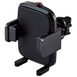 ELECOM P-CARS12BK �X�}�z�p�ԍڃ����^�b�`�z���_�[/�G�A�R�����[�o�[��t�^�C�v/�u���b�N