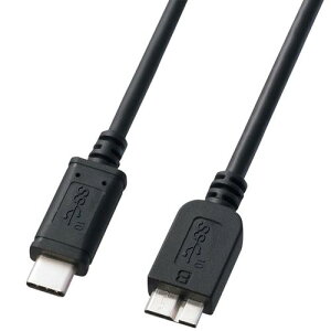 �T�����T�v���C KU31-CMCB10 USB3.1 Gen2 Type C-microB�P�[�u���i1m�E�u���b�N�j