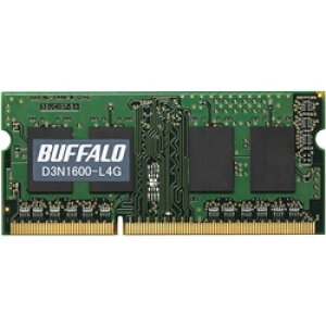 BUFFALO D3N1600-L4G PC3L-12800iDDR3L-1600jΉ 204PIN DDR3 SDRAM S.O.DIMM 4GB