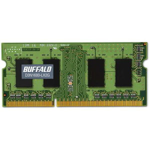 BUFFALO D3N1600-LX2G PC3L-12800iDDR3L-1600jΉ 204Pinp DDR3 SDRAM S.O.DIMM 2GB