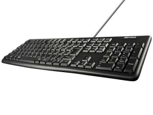 BUFFALO BSKBU100BKZ USB�ڑ� �L���X�^���_�[�h�L�[�{�[�h �u���b�N