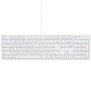 BUFFALO BSKBM01WH �t���L�[�{�[�h USB�ڑ� �p���^�O���t Mac���f�� �z���C�g