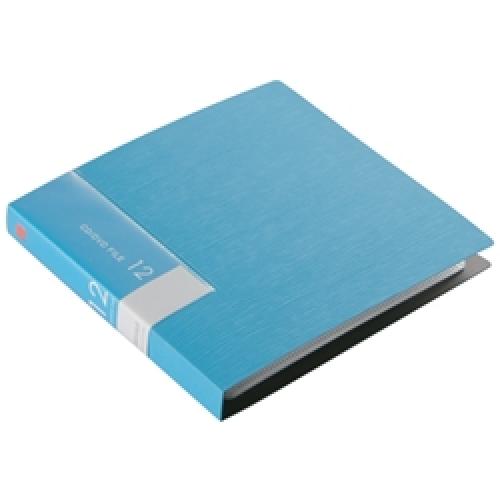 BUFFALO BSCD01F12BL CDDVDファイルケース ブックタイプ 12枚収納 ブルー