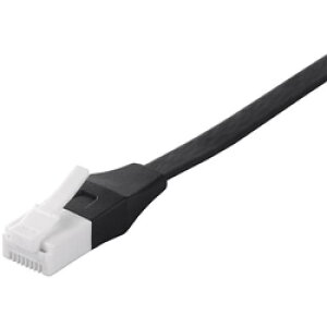 BUFFALO BSLS6AFU100BK �c���̐܂�Ȃ�LAN�P�[�u�� �J�e�S��6a �X�g���[�g �t���b�g�^�C�v 10m �u���b�N