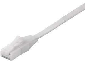 BUFFALO BSLS6AFU10WH Cat6A �c���̐܂�Ȃ�LAN�P�[�u�� �t���b�g �X�g���[�g 1m �z���C�g