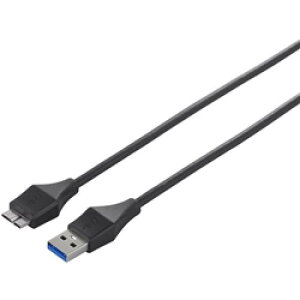 BUFFALO BSUAMBSU320BK ���j�o�[�T���R�l�N�^�[ USB3.0 A to microB �X�����P�[�u�� 2.0m �u���b�N