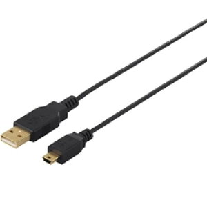 BUFFALO BSUAMNSM220BK USB2.0�P�[�u���iA to miniB�j �X�����^�C�v 2m �u���b�N
