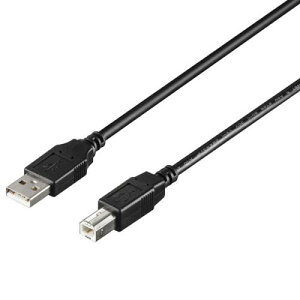 BUFFALO BU2ABC15BK USB2.0 A to B �J�[�{���f�q���荞�݃P�[�u�� 1.5m �u���b�N
