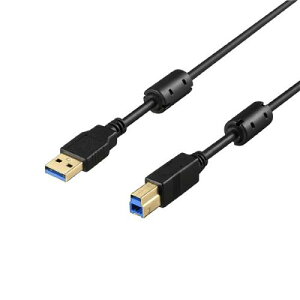 BUFFALO BU3ABFC30BK USB3.2 Gen1 �P�[�u�� A-B �t�F���C�g�R�A�t 3m �u���b�N