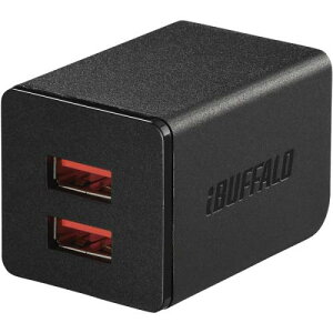 BUFFALO BSMPA2402P2BK 2.4A USB}[d AutoPowerSelect@\ 2|[g^Cv USBx2 ubN