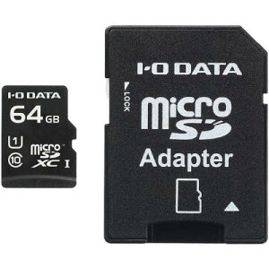 I-O DATA MSDU1-64GR UHS-I UHS Xs[hNX1Ή microSDXC[J[hiSDJ[hϊA_v^[tj 64GB